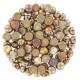 Czech 2-hole Cabochon Perlen 6mm Metallic Mix